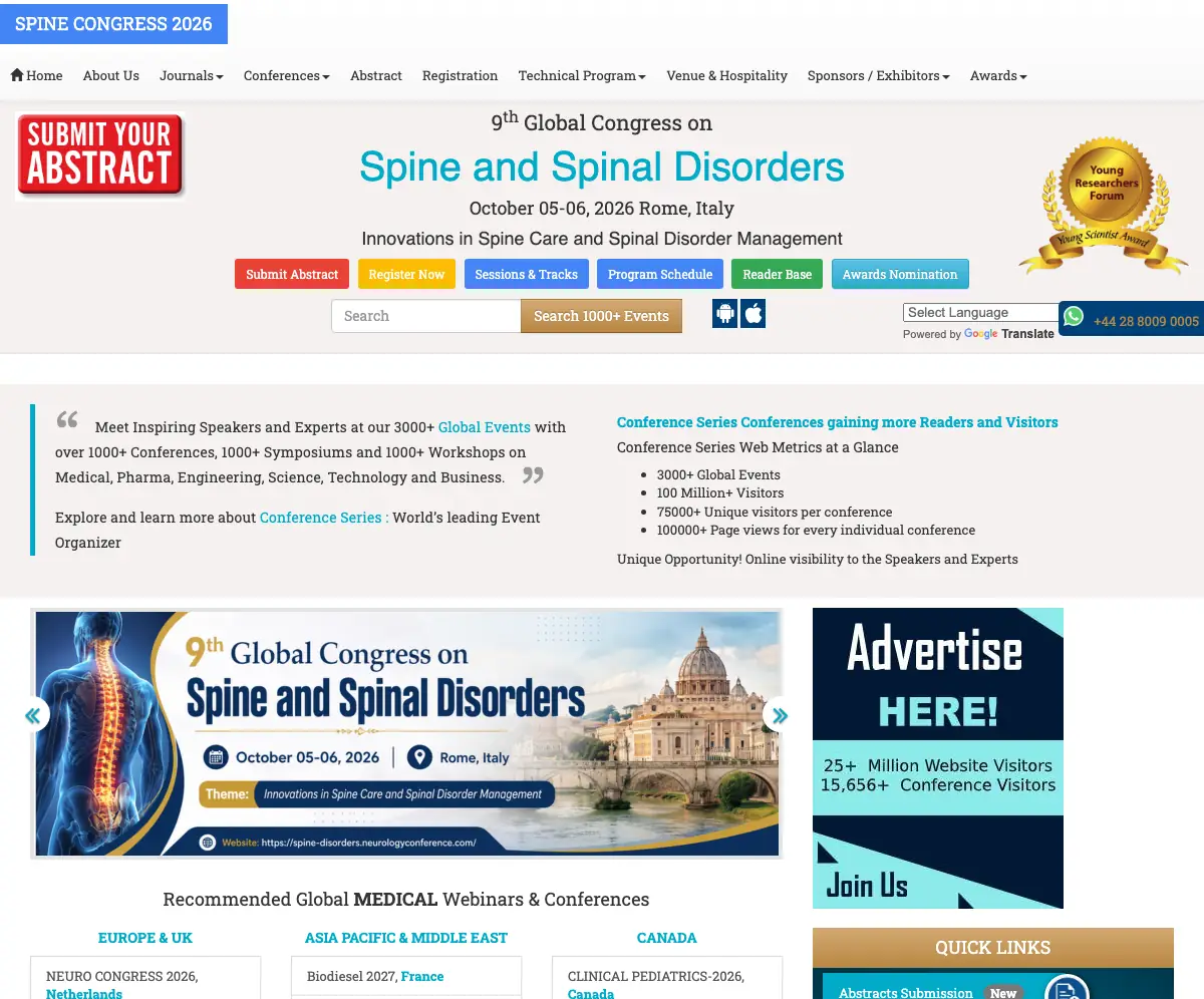 5th Global Congress on Spine and Spinal Disorders
