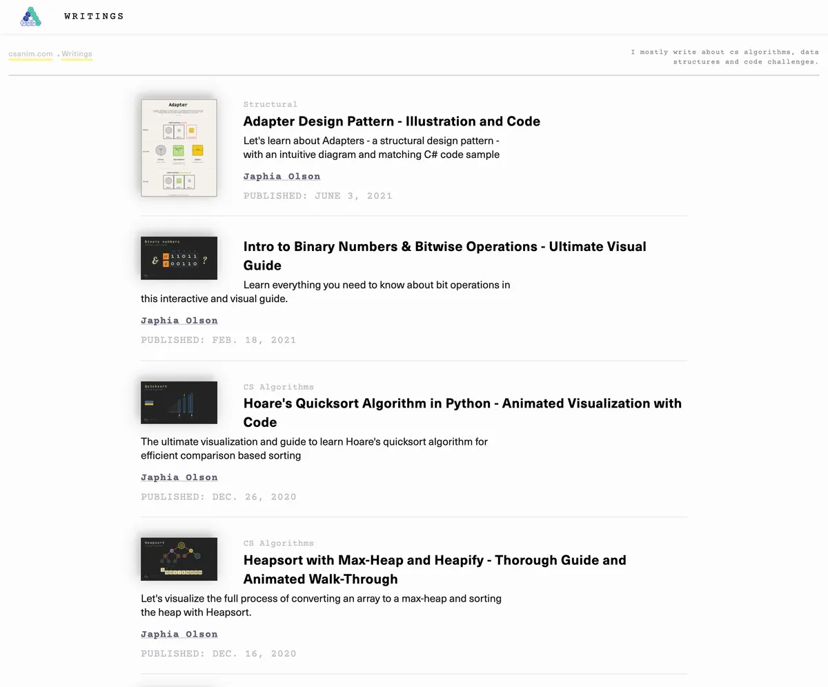 Animated Data Structures and Algorithms
