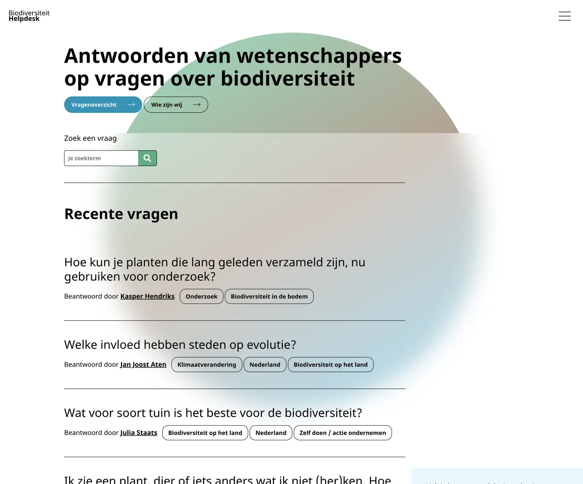 Biodiversiteit Helpdesk