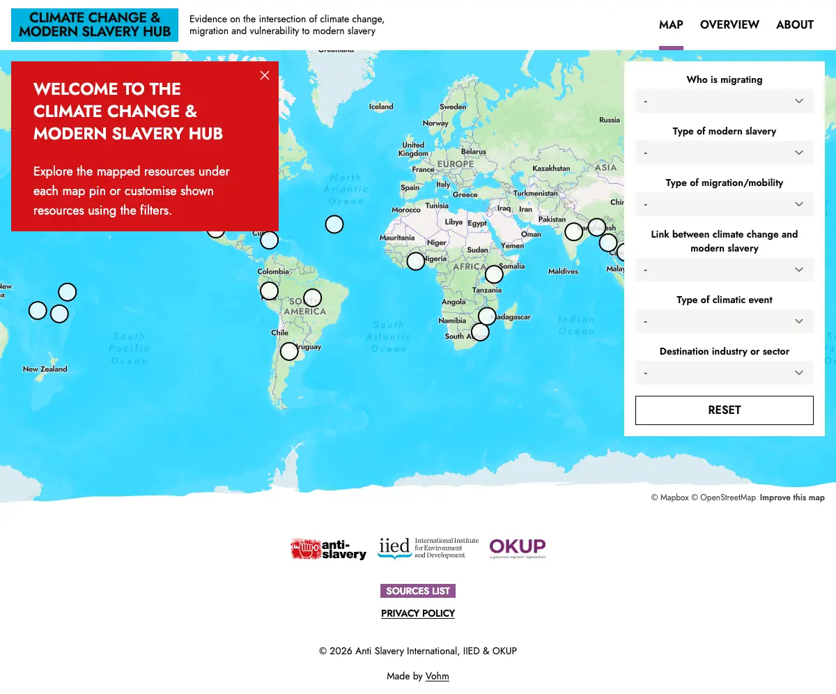 Climate Change & Modern Slavery Hub