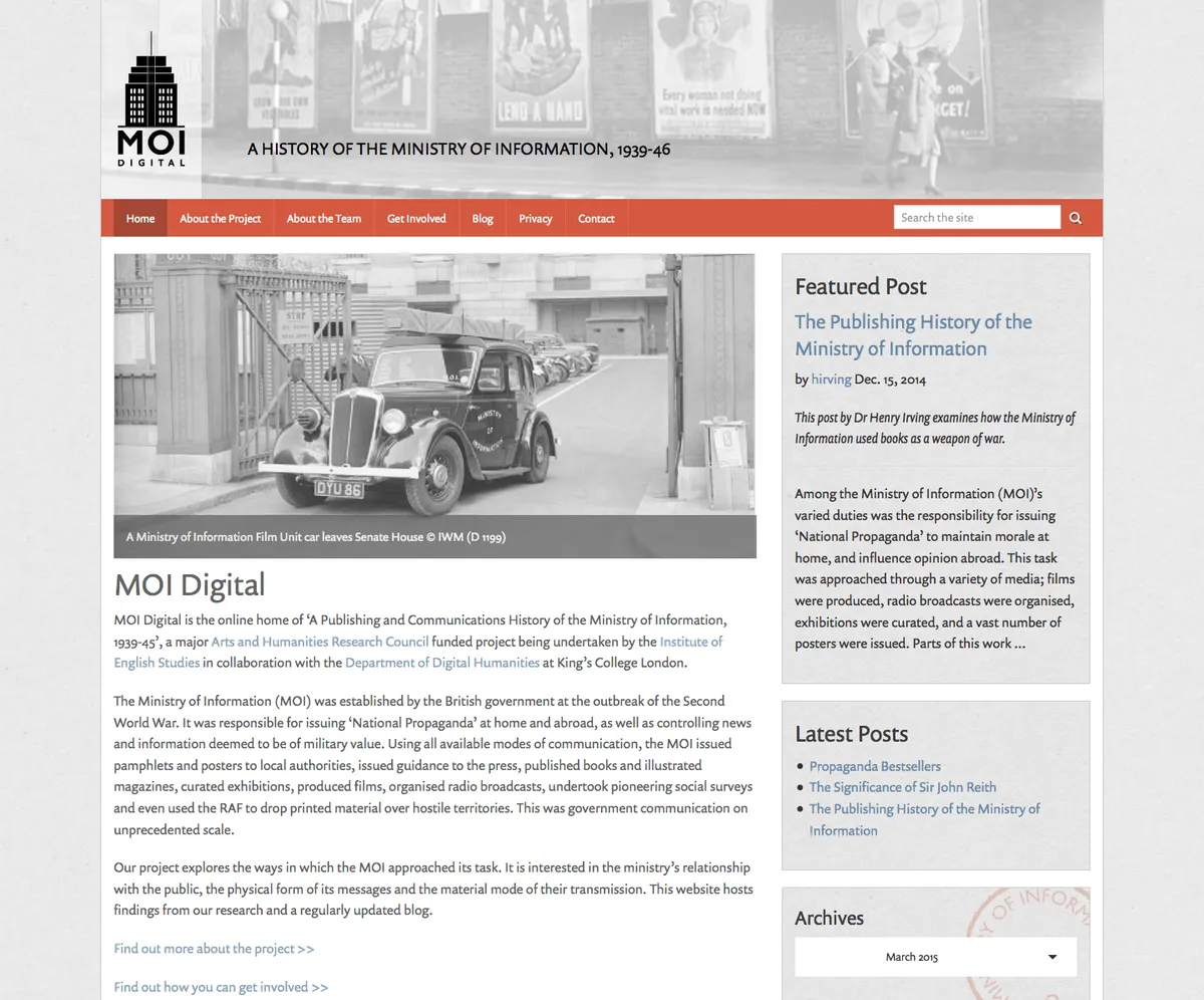 A history of the Ministry of Information