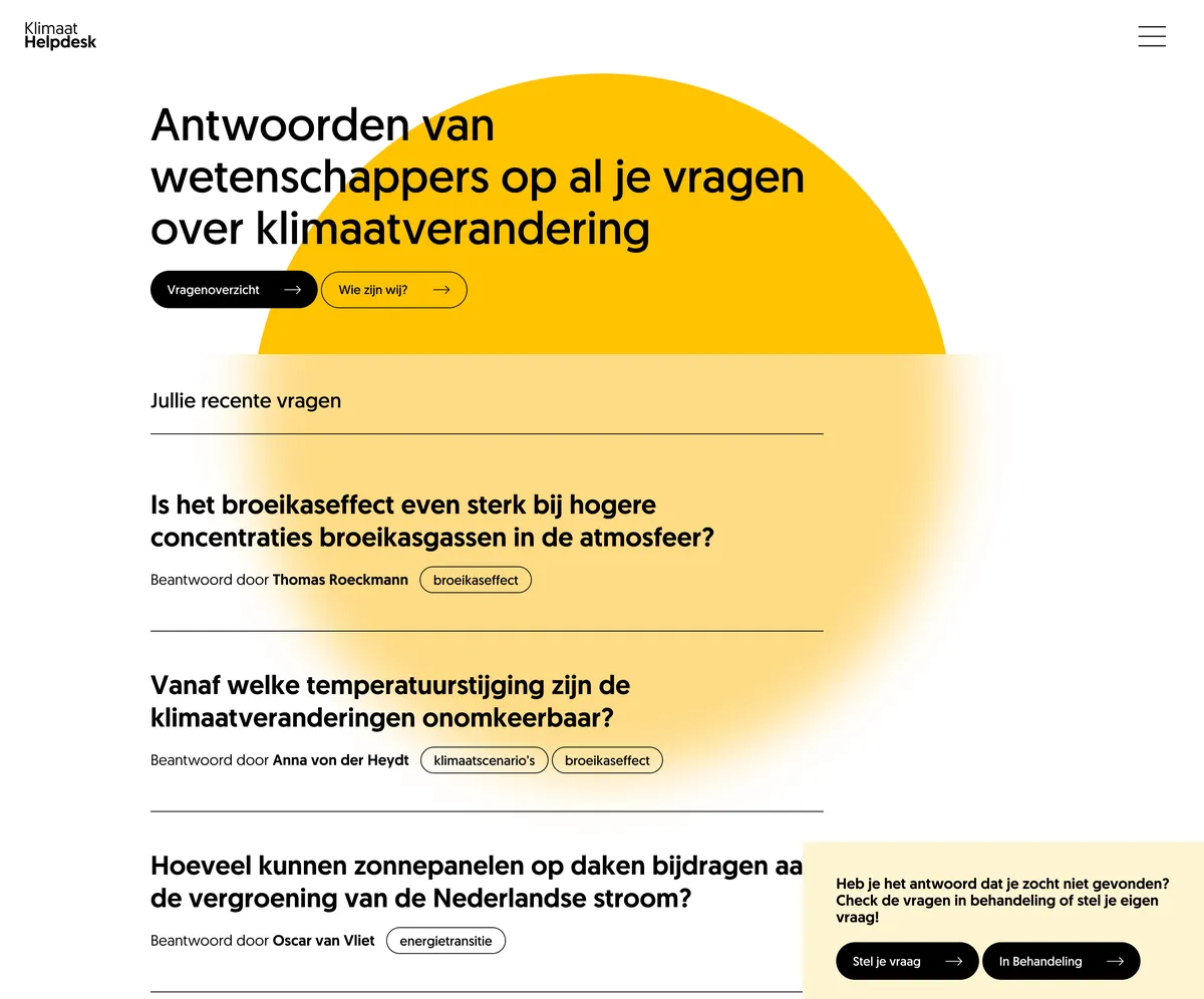 Klimaat Helpdesk