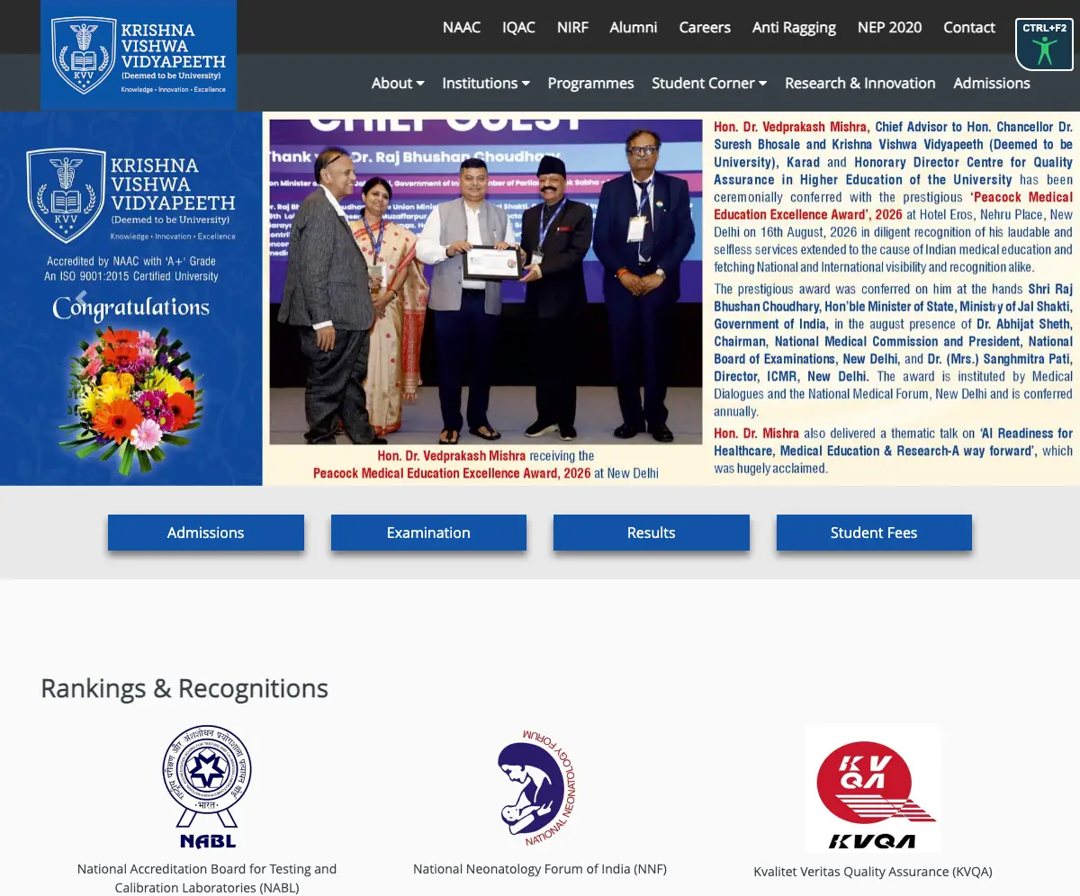 Krishna Vishwa Vidyapeeth Deemed to Be University