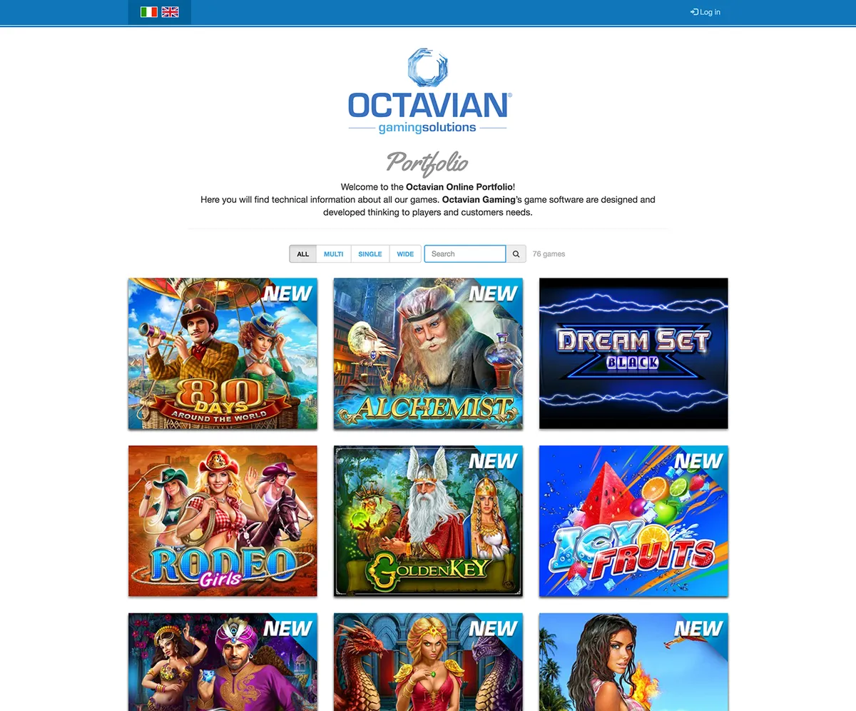 Octavian Gaming Online Portfolio