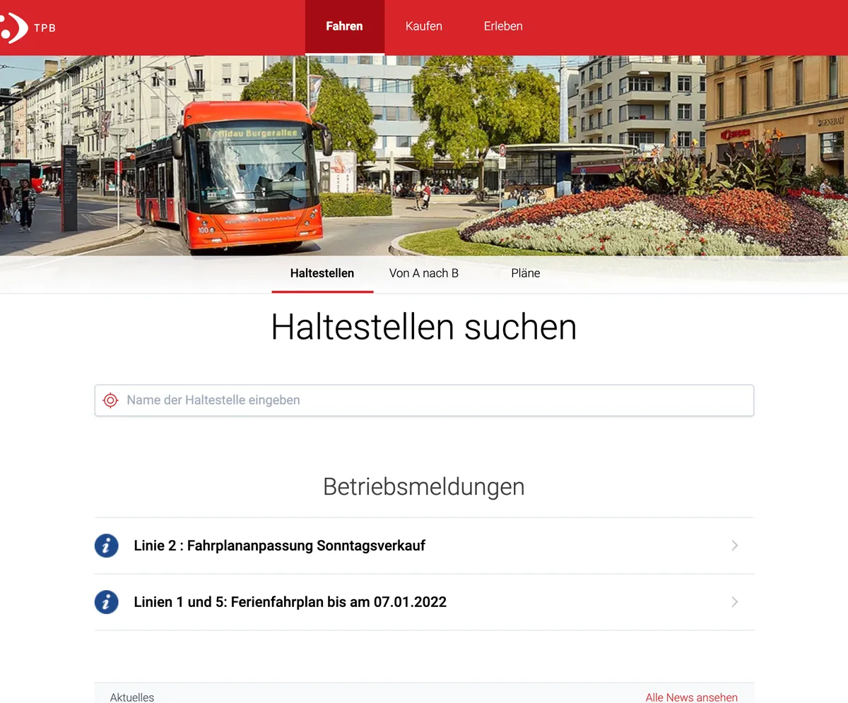 Verkehrsbetriebe Biel - Transports publics biennois