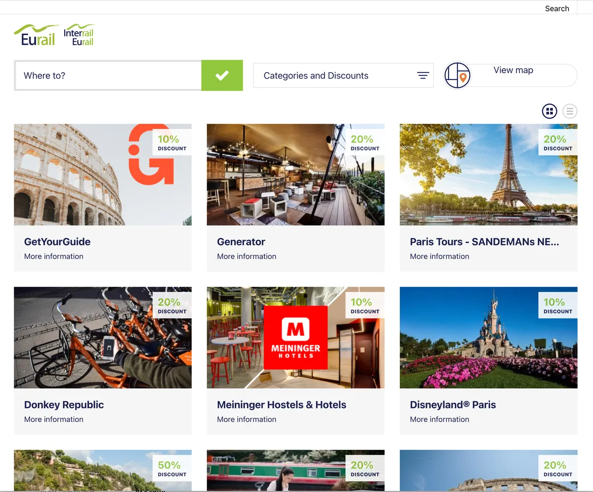 EUrail Benefits Portal