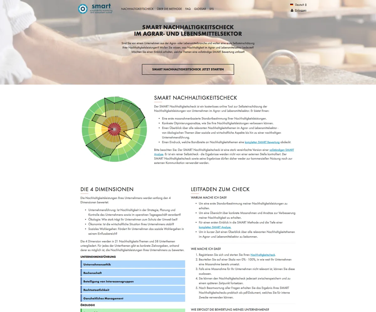 Sustainability monitoring and assessment routine