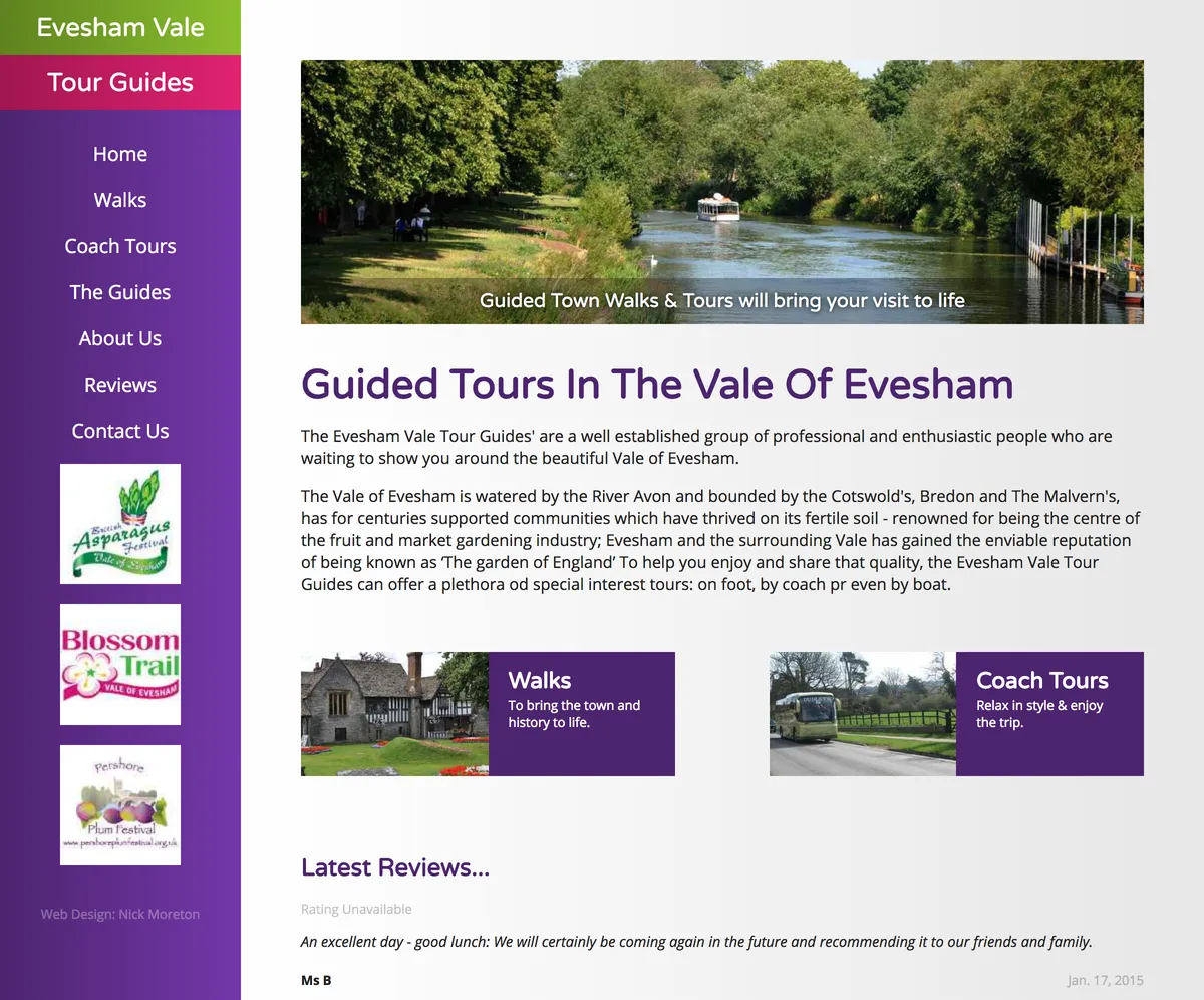 Evesham Vale Tour Guides