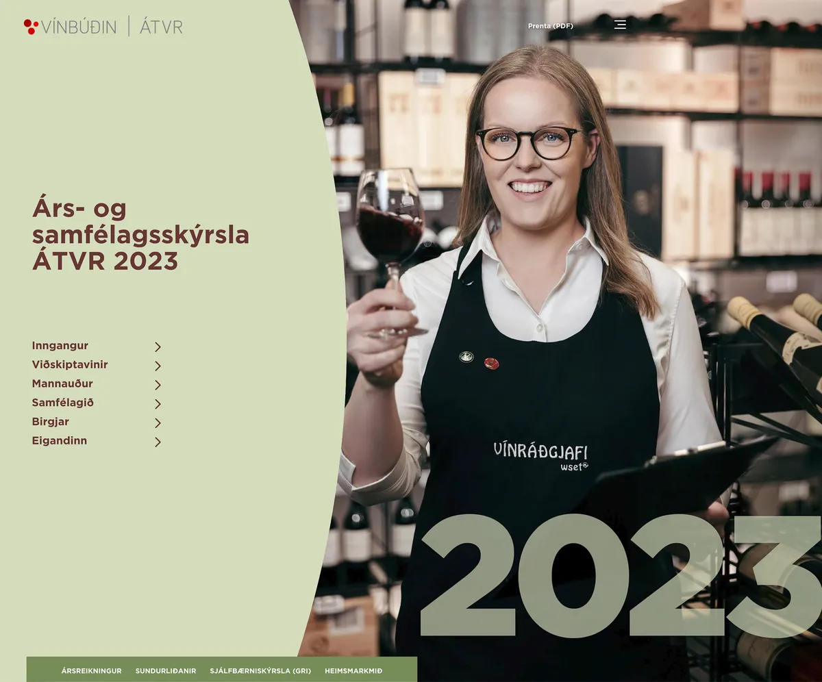 ÁTVR Annual Report 2023
